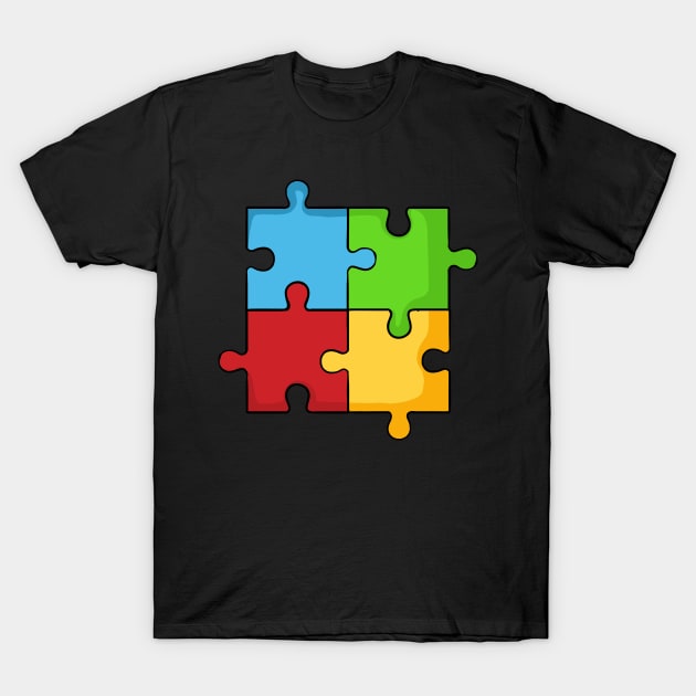 Autism Awareness Puzzle T-Shirt by fromherotozero